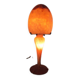 Vintage mushroom lamp glass paste signed art de France 1970
