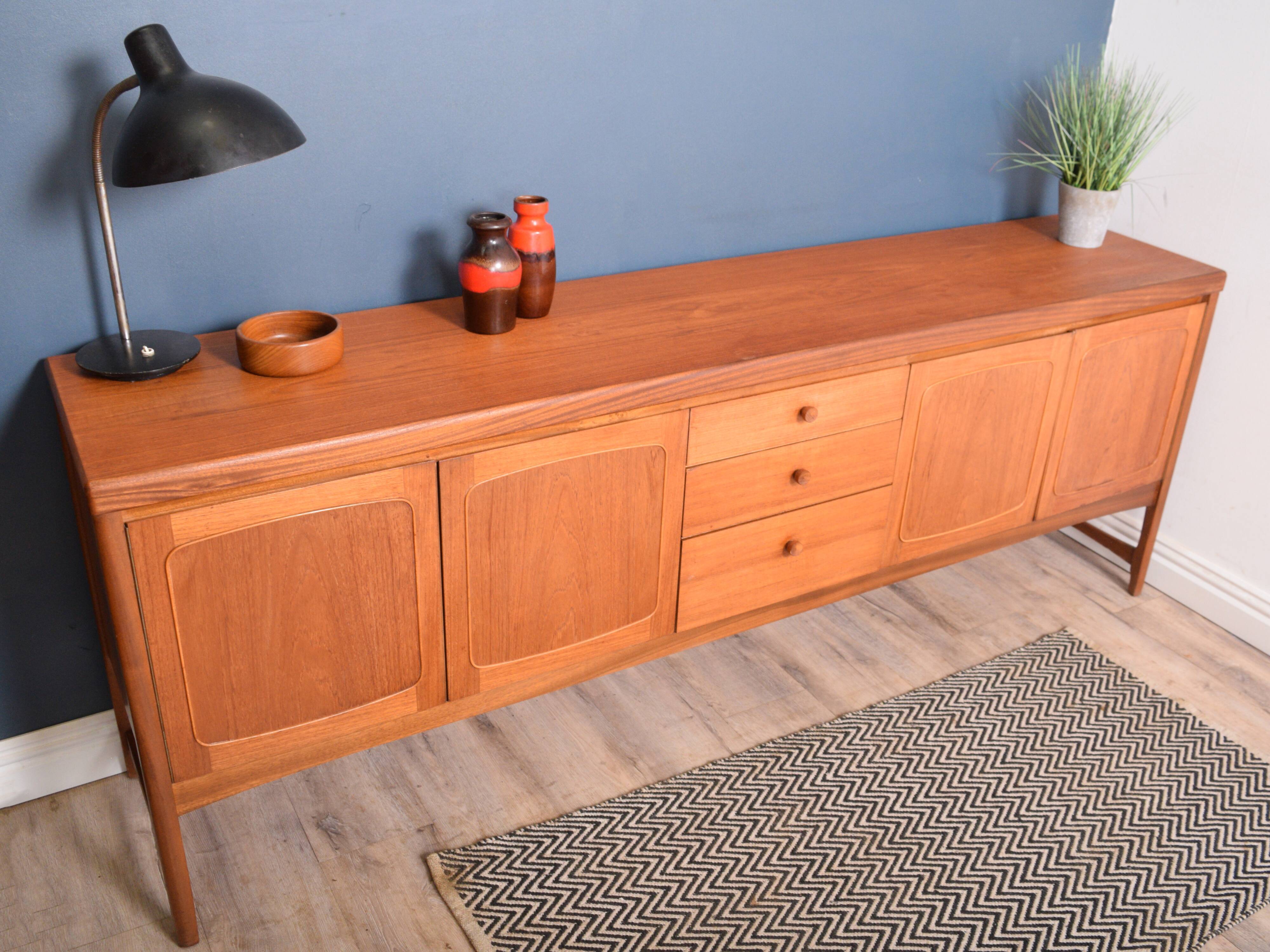 Restored Teak 1960s Nathan Squares Sideboard
