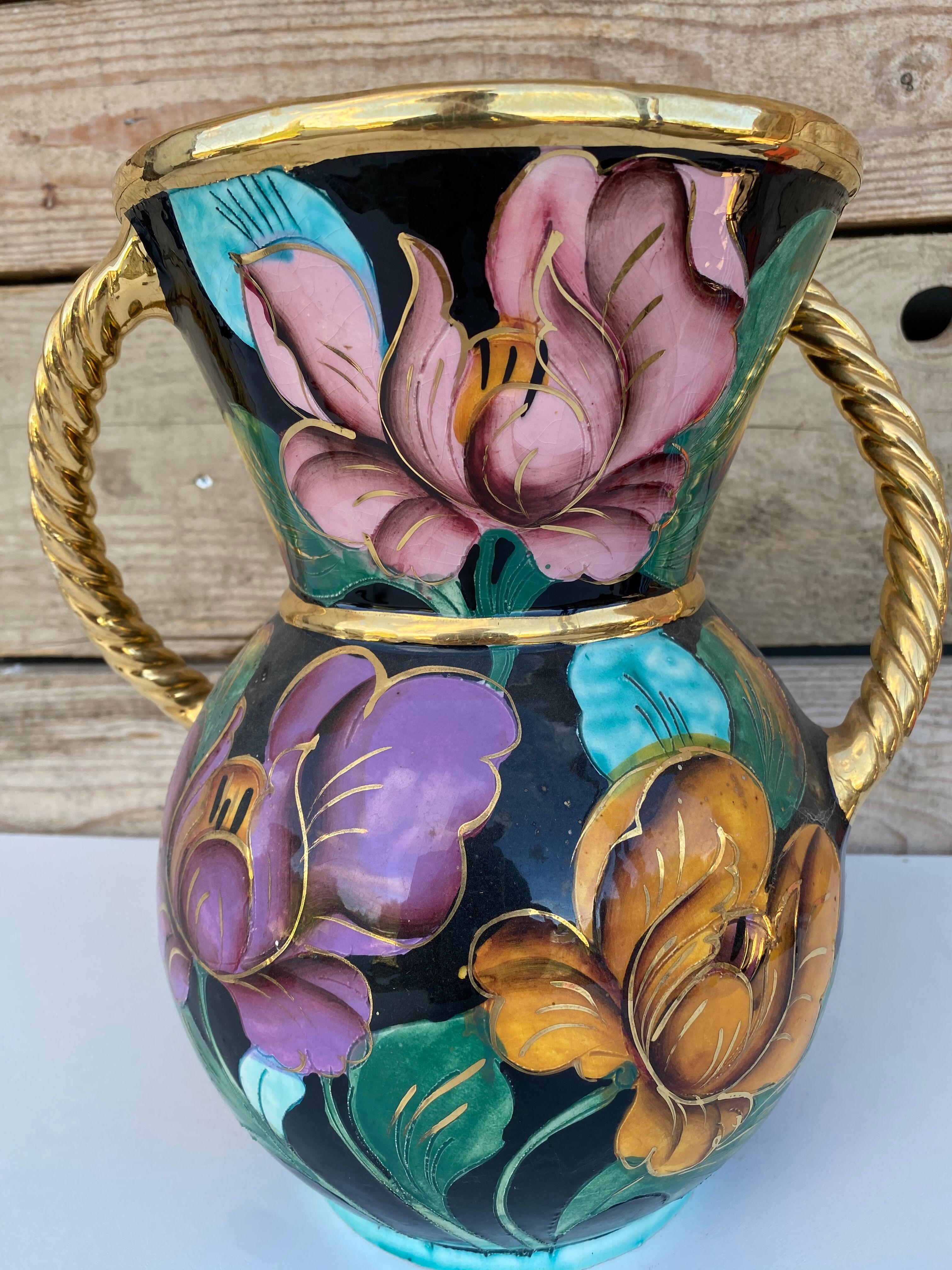 Vase vintage céramique 1960 Vallauris Selency