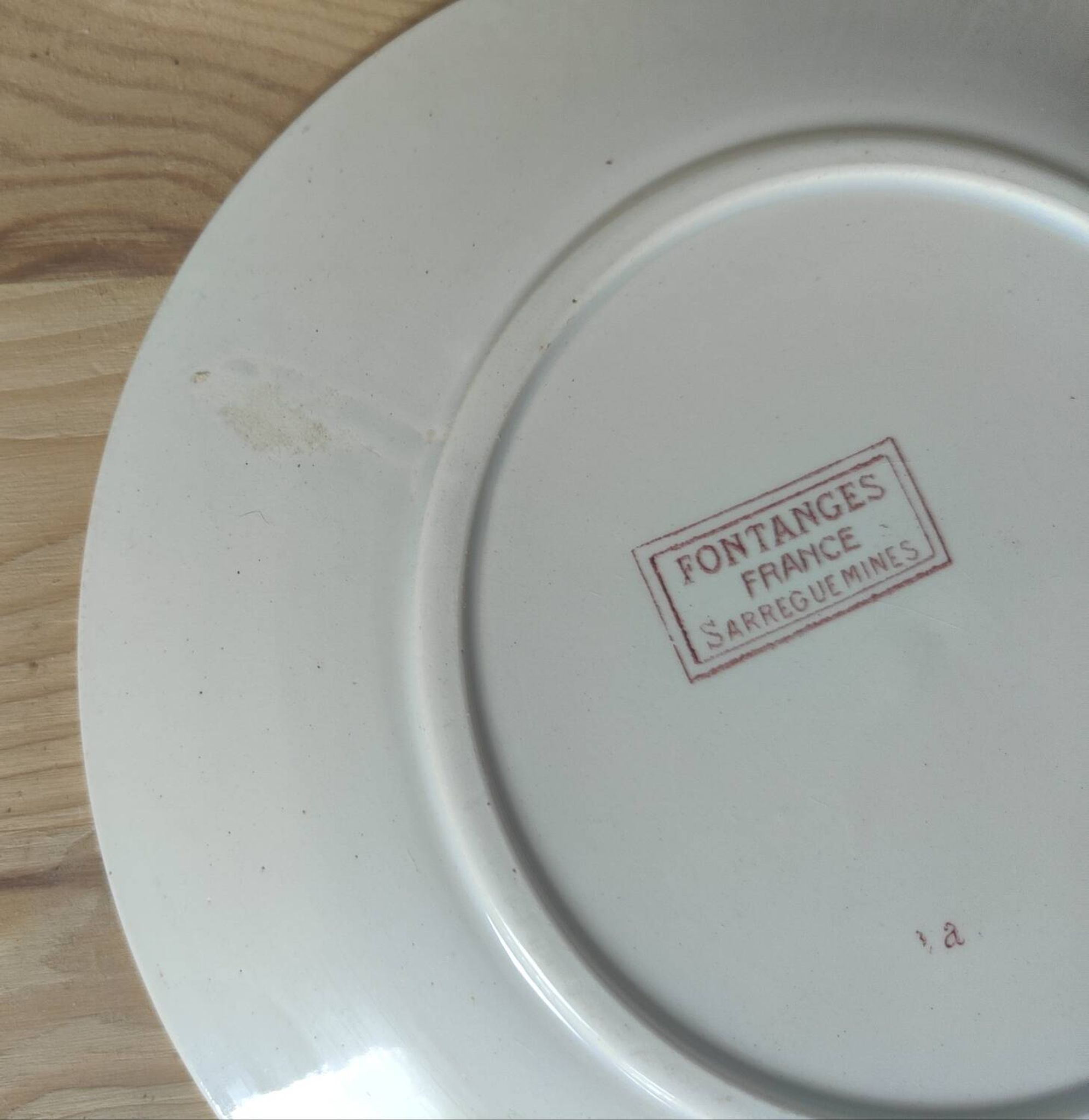 6 assiettes à dessert modèle Fontanges par Sarreguemines
