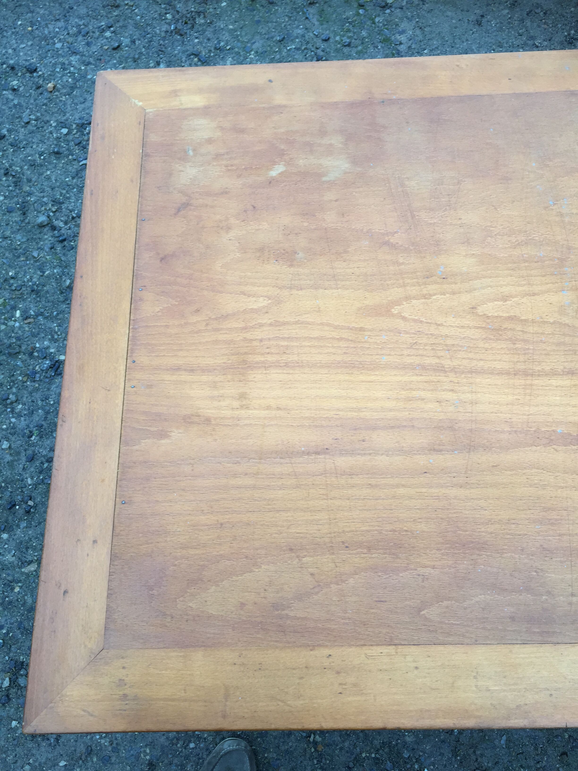 Vintage table René Gabriel in beech period reconstruction