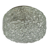 60s 70s ceiling lamp Glashütte Limburg Germany Plafoniere glass & metal