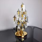 Lamp by Oscar Torlasco for Stilkronen, cut glass Murano, Italy, 1970