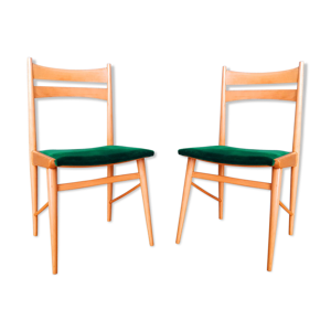Paire de chaises en bois