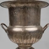 Antique Silver Plated Copper Champagne Bucket in Medicis Shape, 1890s