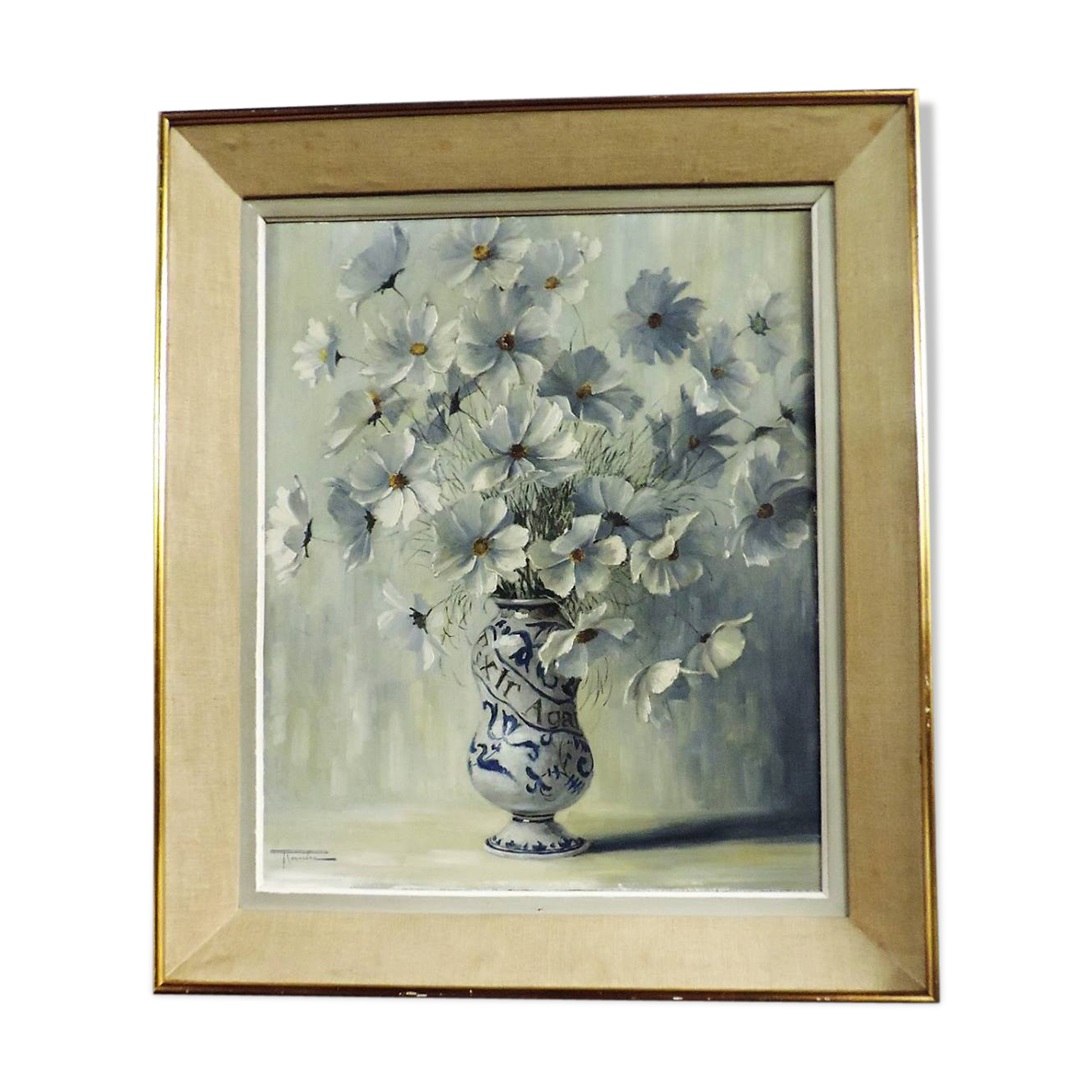 Oil on canvas Flowers by Elizabeth Rouvière 1908 - 1984