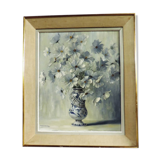 Oil on canvas Flowers by Elizabeth Rouvière 1908 - 1984