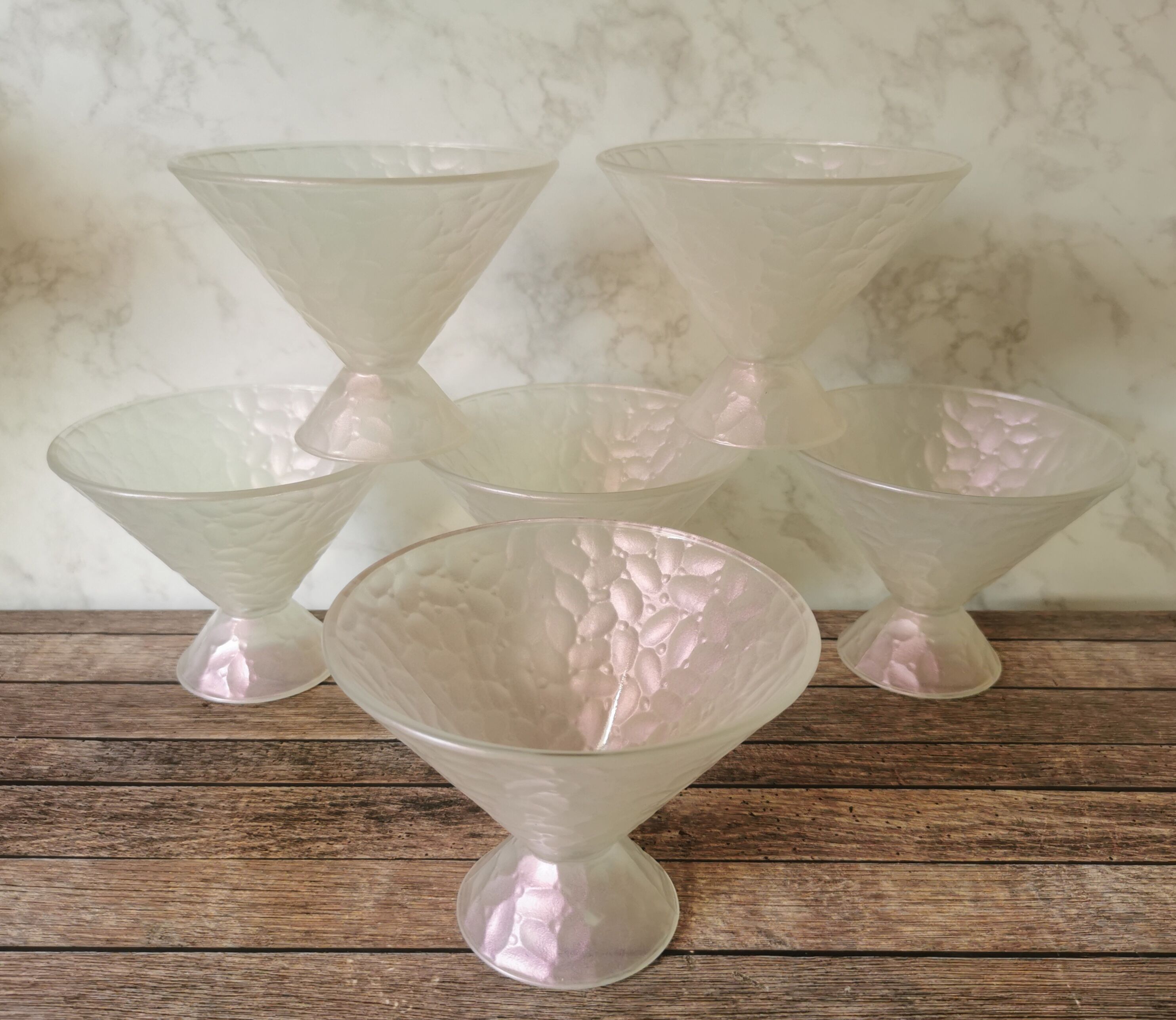 Fruit cups/iridescent glass ice