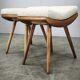 Pair of Mid-Century Beech Stools, Czechoslovakia, 1960s