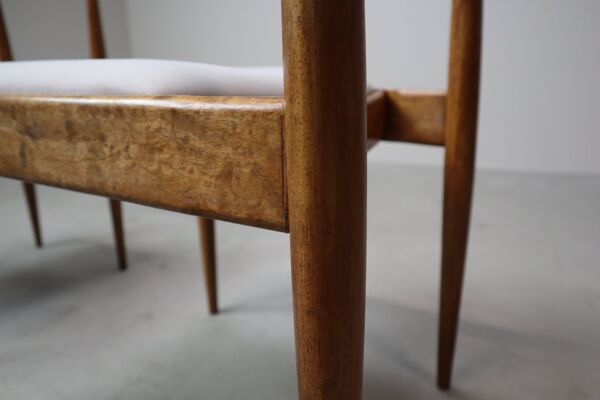 Ensemble de six chaises de salle à manger Alfred Hendrickx modèle 500 en palissandre,