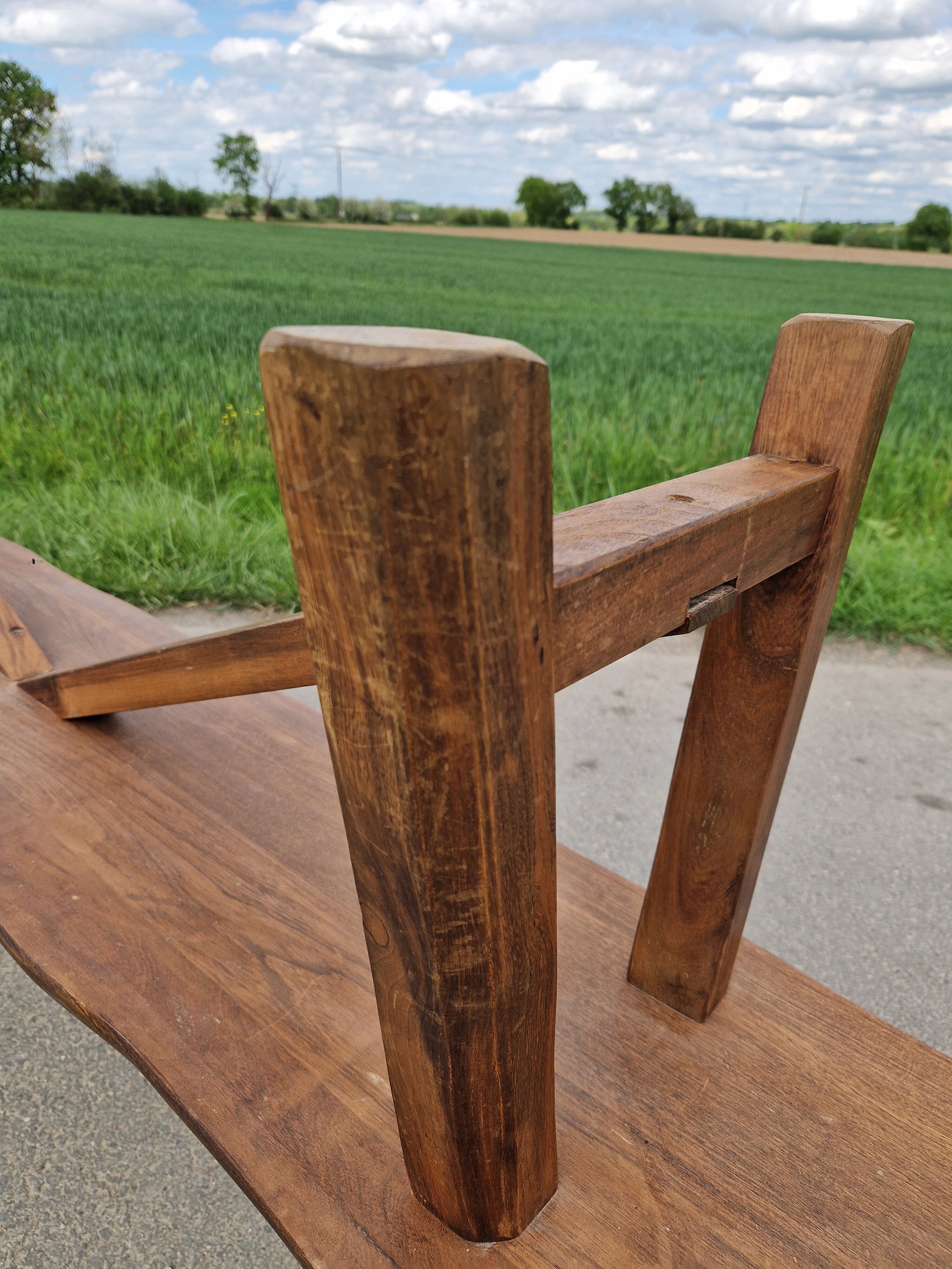 Lot de 2 bancs en orme massif par Aranjou