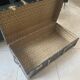 Old trunk in zinc/wood and brass
