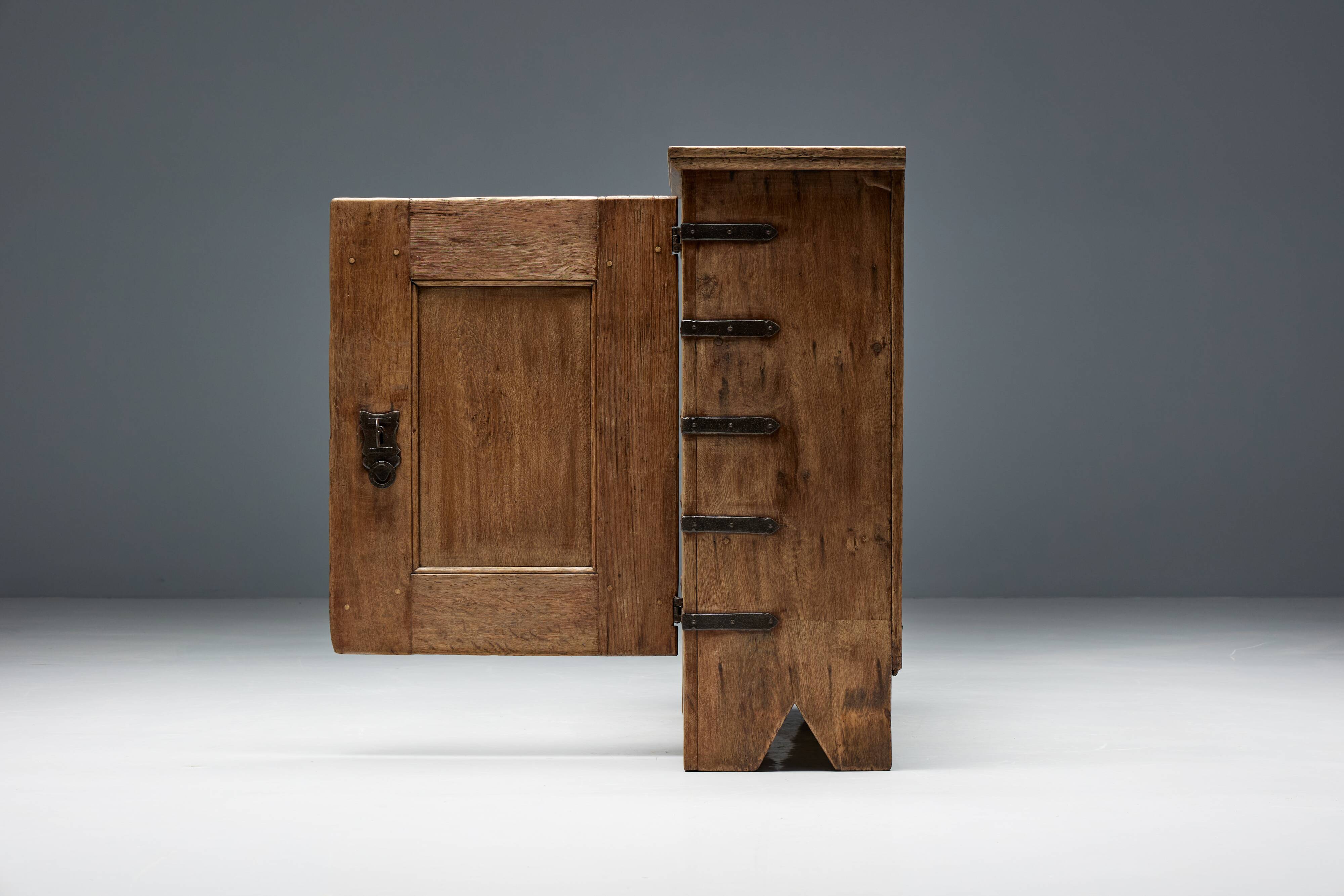 Brutalist Folk Art Cabinet, Spain, 18th Century