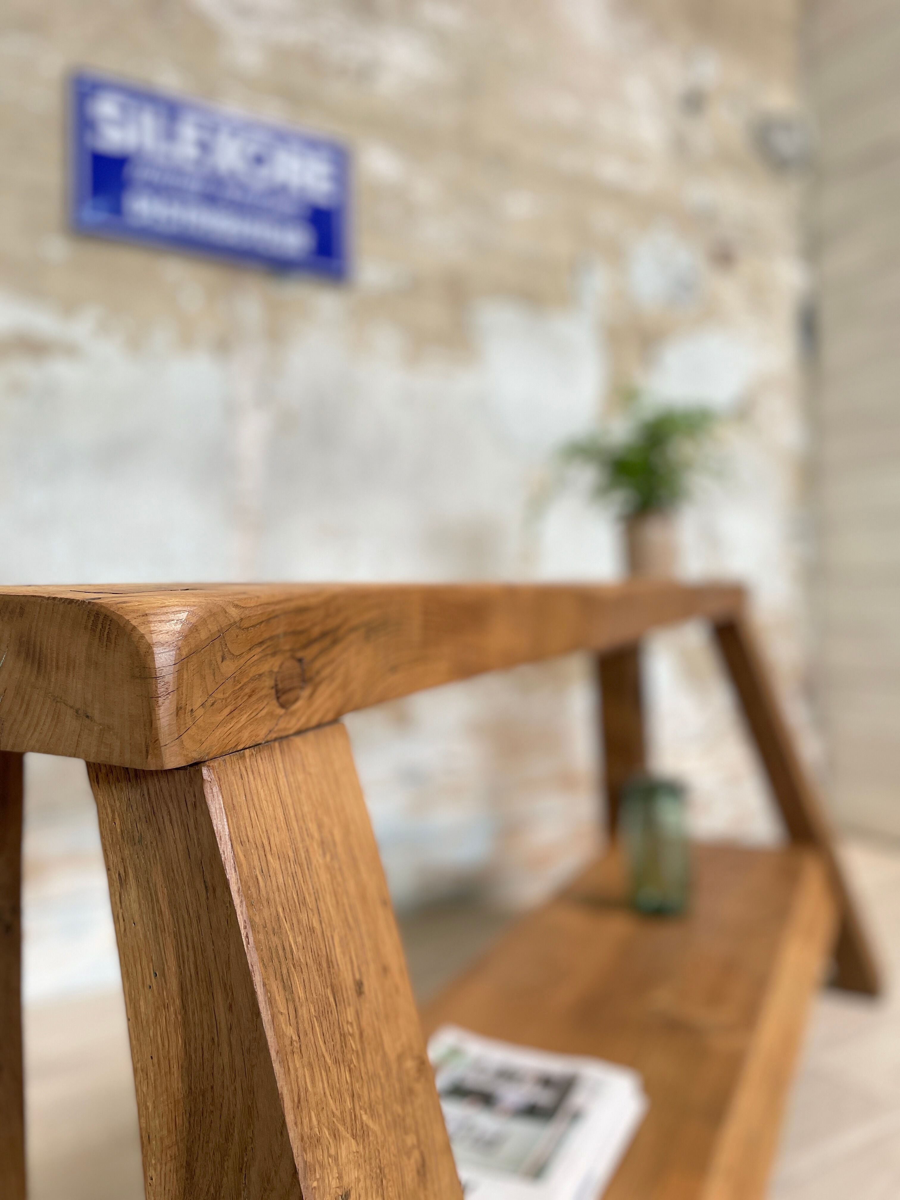 Workshop workbench in solid oak