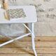 Petite table  rotin blanc
