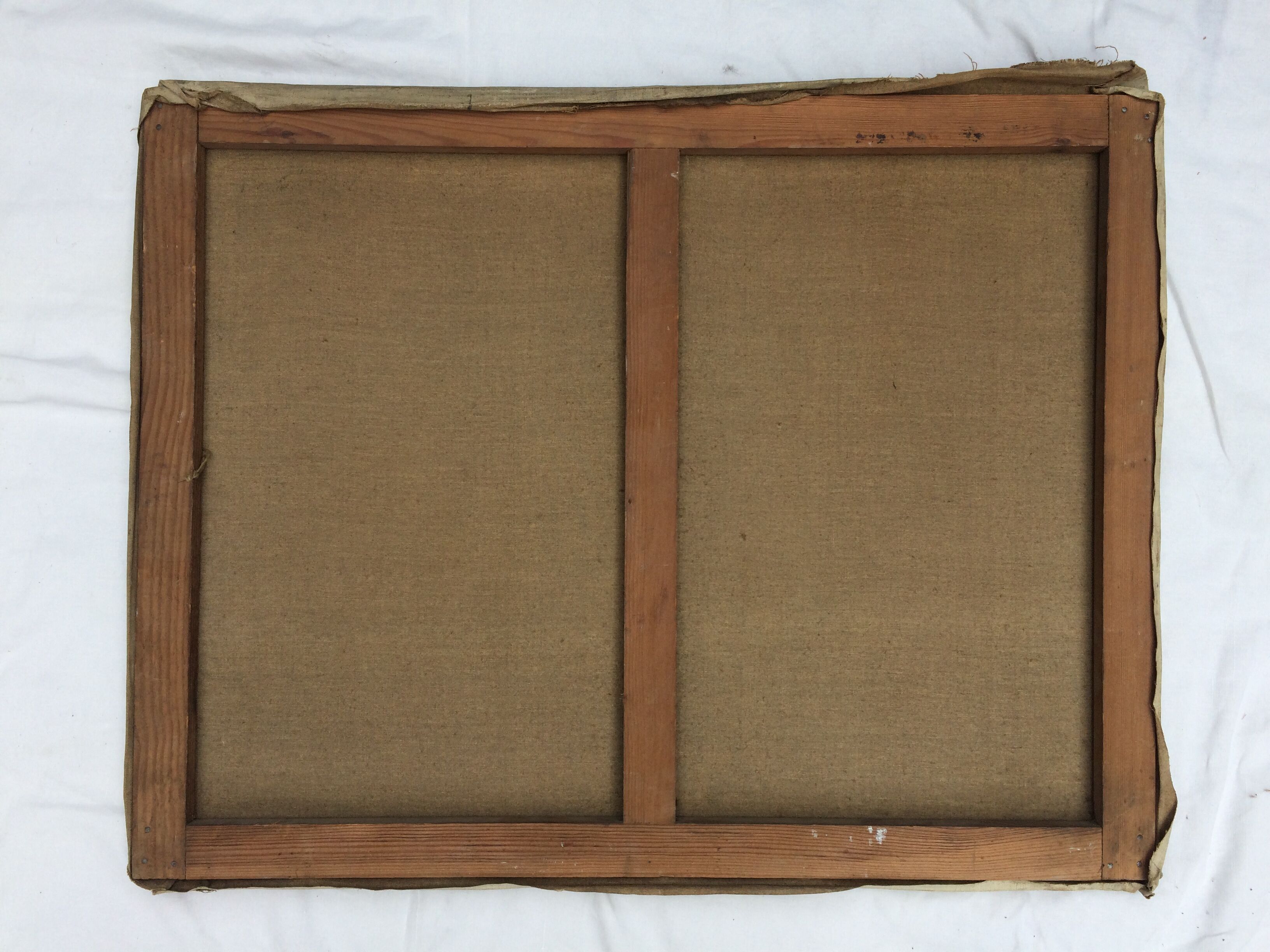 Oil on canvas countryside and cart