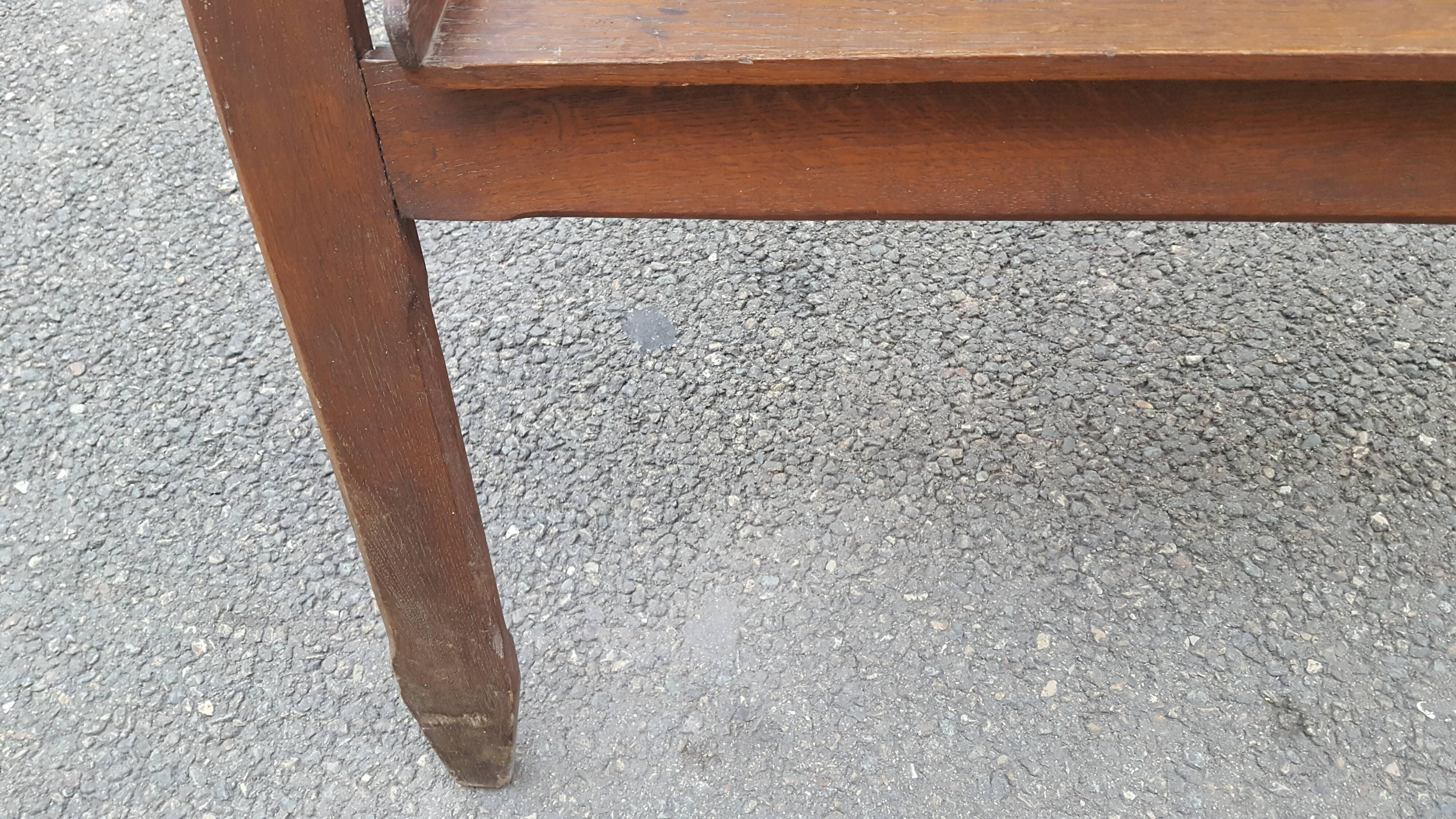 Drawing table wood and vintage metal