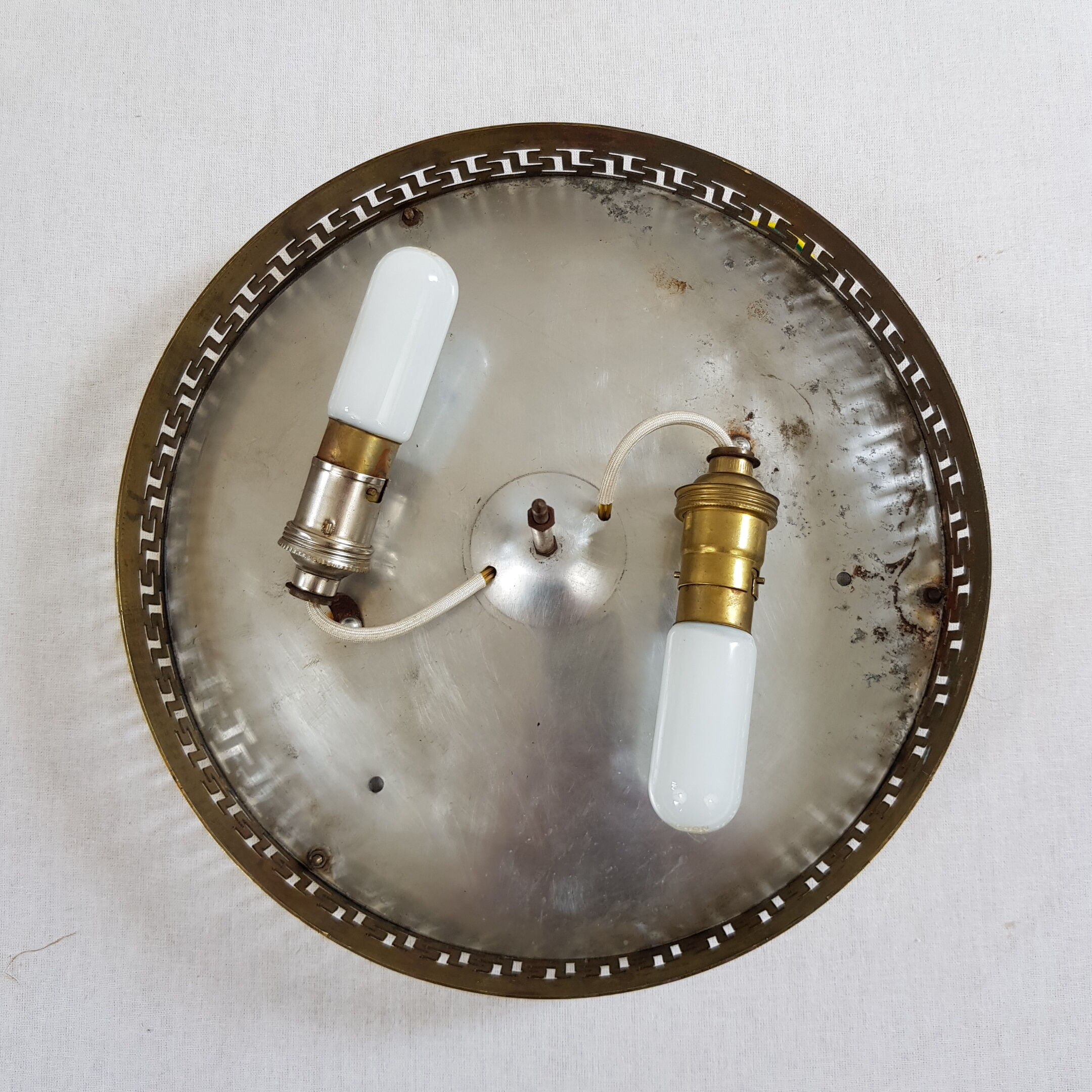 Ceiling lamp old gold cristal Lucien Gau
