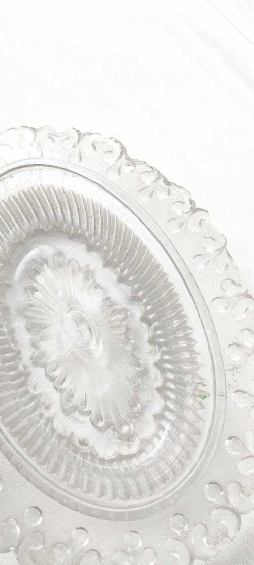 Vintage glass butter dish