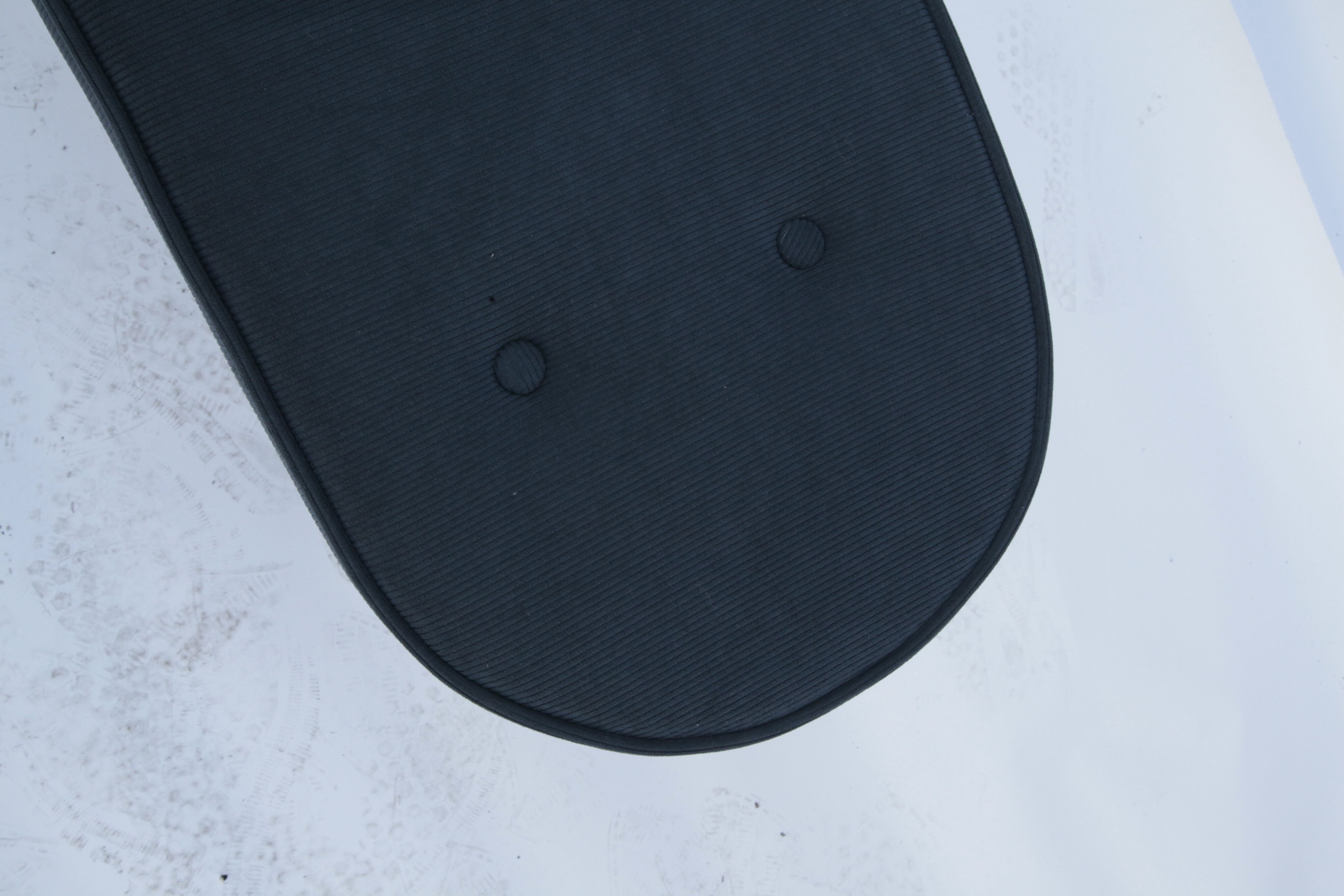 Corduroy upholstery bench