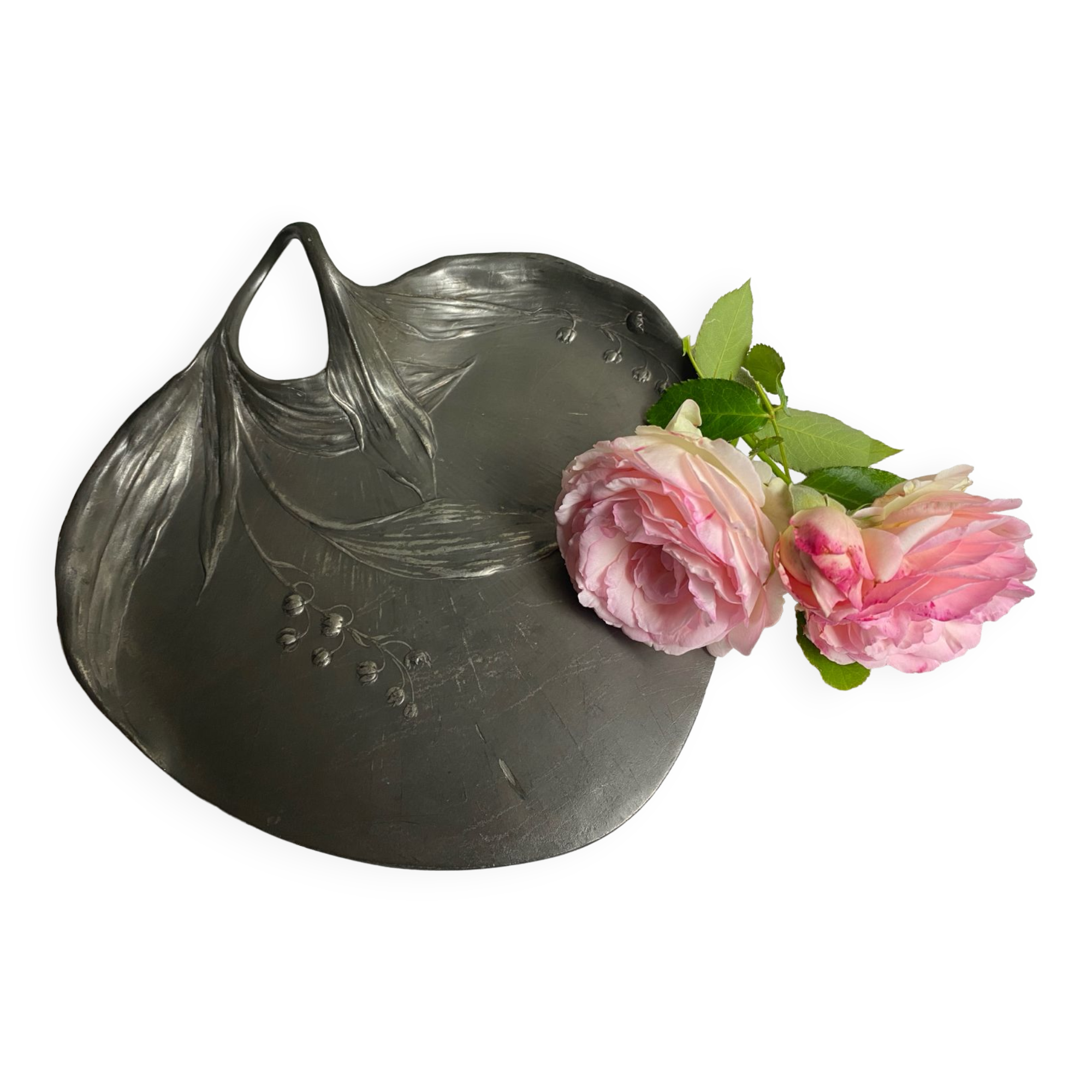 Large Art Nouveau pewter storage tray Kayserzin