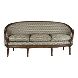 Louis XVI Basket Bench In Carved Beech On 7 Feet 18th Century