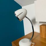 Mathias chrome and white vintage bedside desk lamp