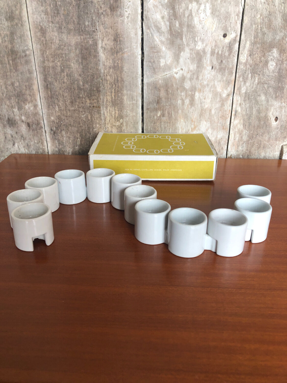 12 old candlesticks ikea design ehlen johansson white ceramic + box
