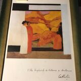Lithograph signed Bernard Cathelin Imperial Villa