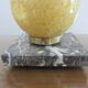 Glass lamp Clichy yellow and marble years 30/40