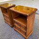 2 tables de chevet en pin massif style Louis XIV