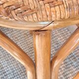 Vintage rattan and wicker bar stools
