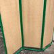 Green tubular vintage folding screen, 1980