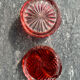 Baccarat Serpentine toilet set, pink crystal, 3 pieces