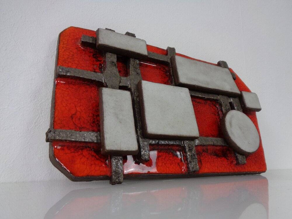 Brutalist ceramic wall panel from Krösselbach, Germany, 1960s