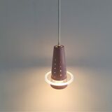 Pink conical pendant lamp from Evenblij, The Netherlands 1960's