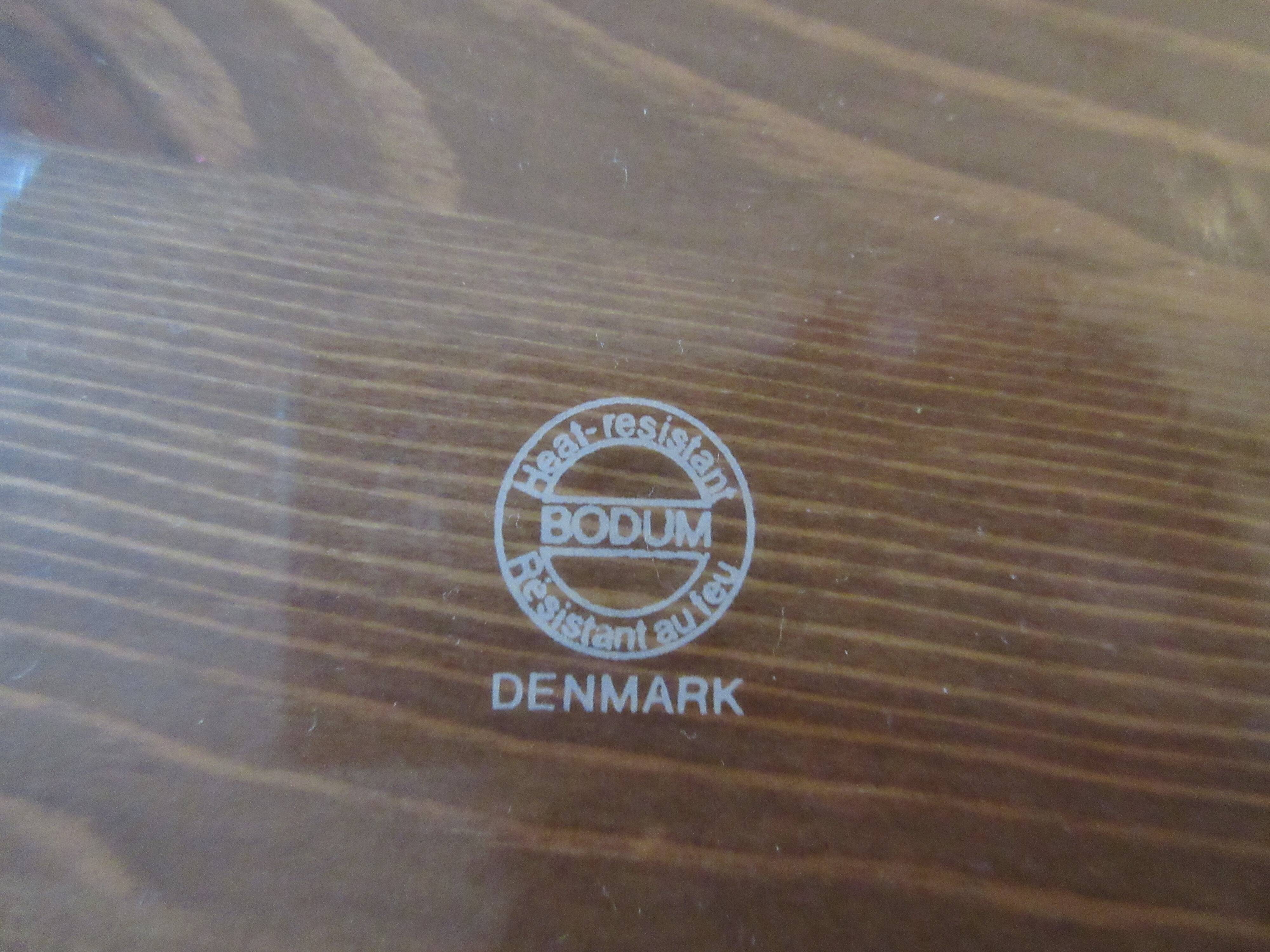 Vintage Bodum glass and rattan vegetable