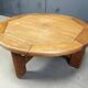 Danish round oak coffee table, 1960s
