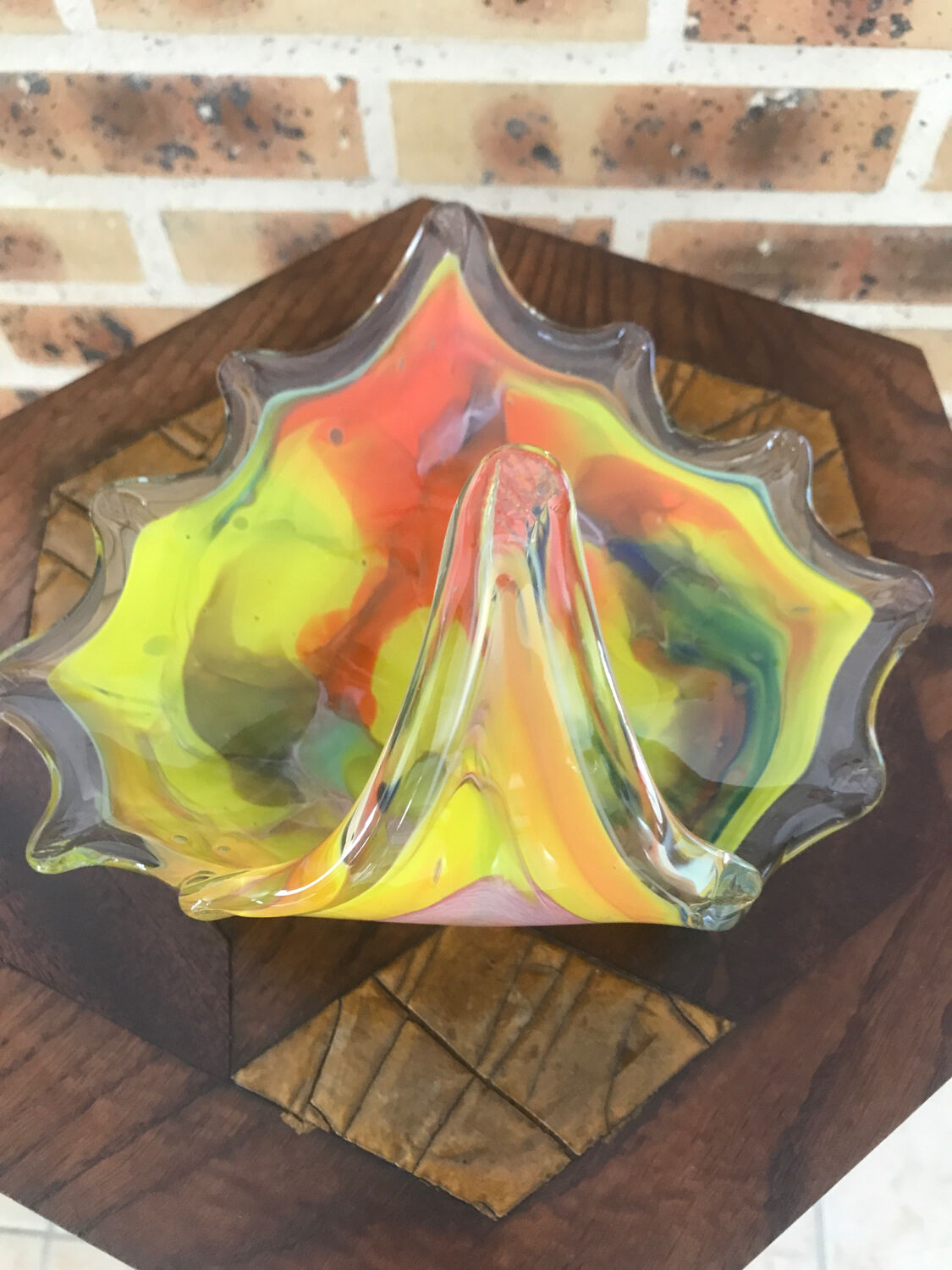 Ashtray, empty Murano glass pocket