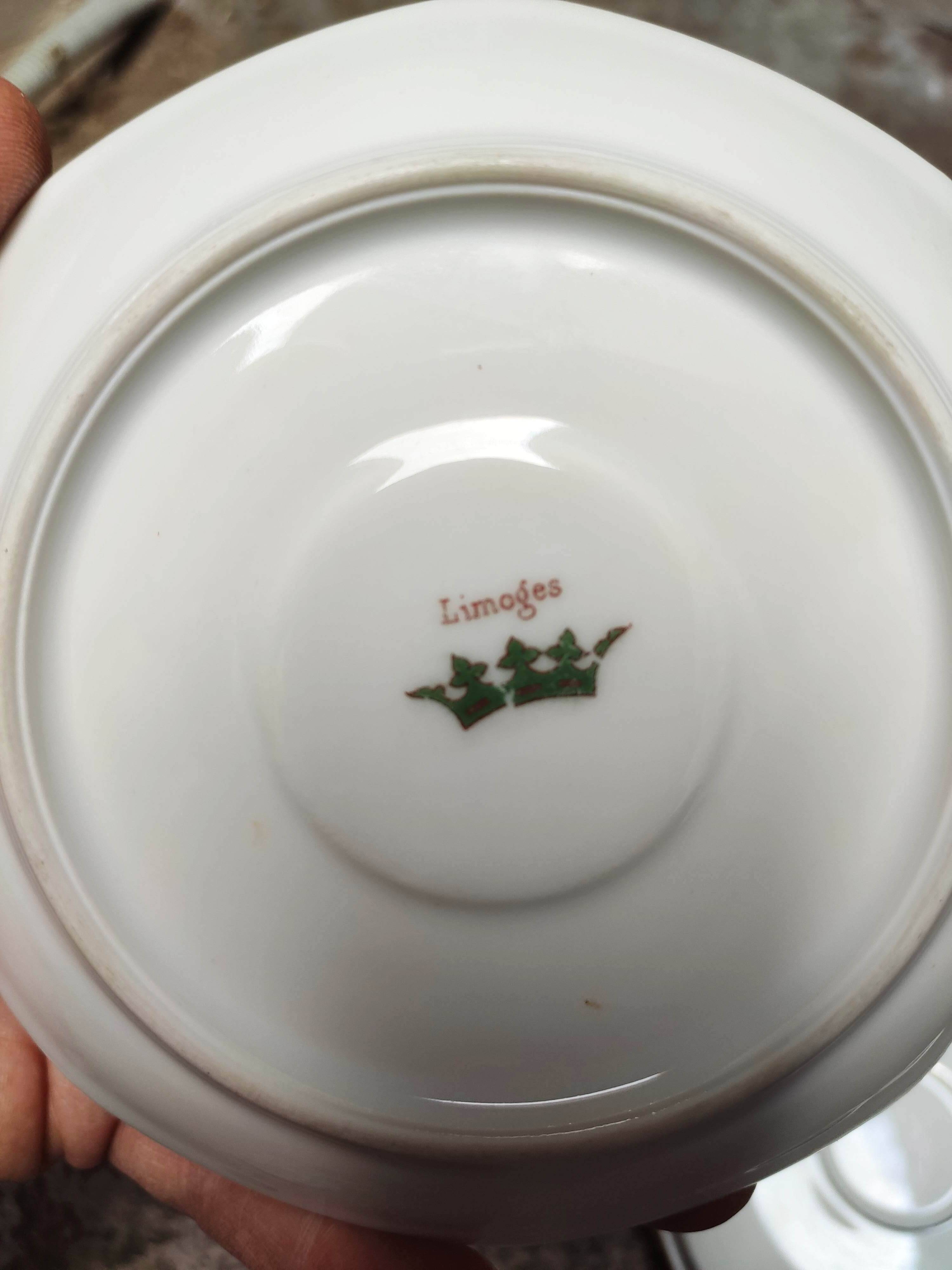 Vintage tea service Limoges porcelain 3 pieces
