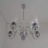 Chrome chandelier Jilove u Decina,1970