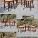 8 bistro chairs n°14 and n°18 in curved wood early twentieth century