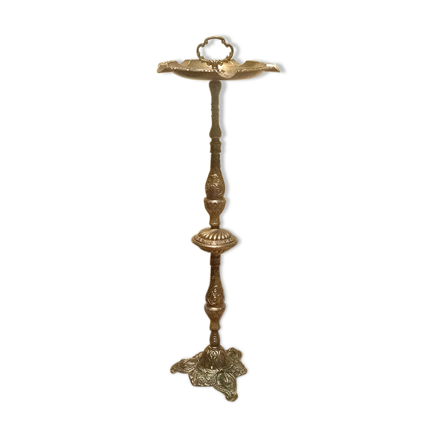 Ashtray on foot gilded metal