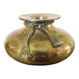 Brass "ribbon" candle holder 60s 70s