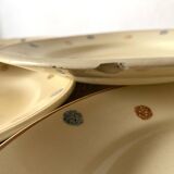 Assiettes plates  anciennes  à pois Sarreguemines