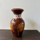 Vallauris fat lava ceramic vase