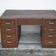 Art deco desk, oak minister's office, large 2-box desk, drawer desk, 40's