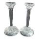 Pair of crystal candle holders - Cristallerie Nachtmann