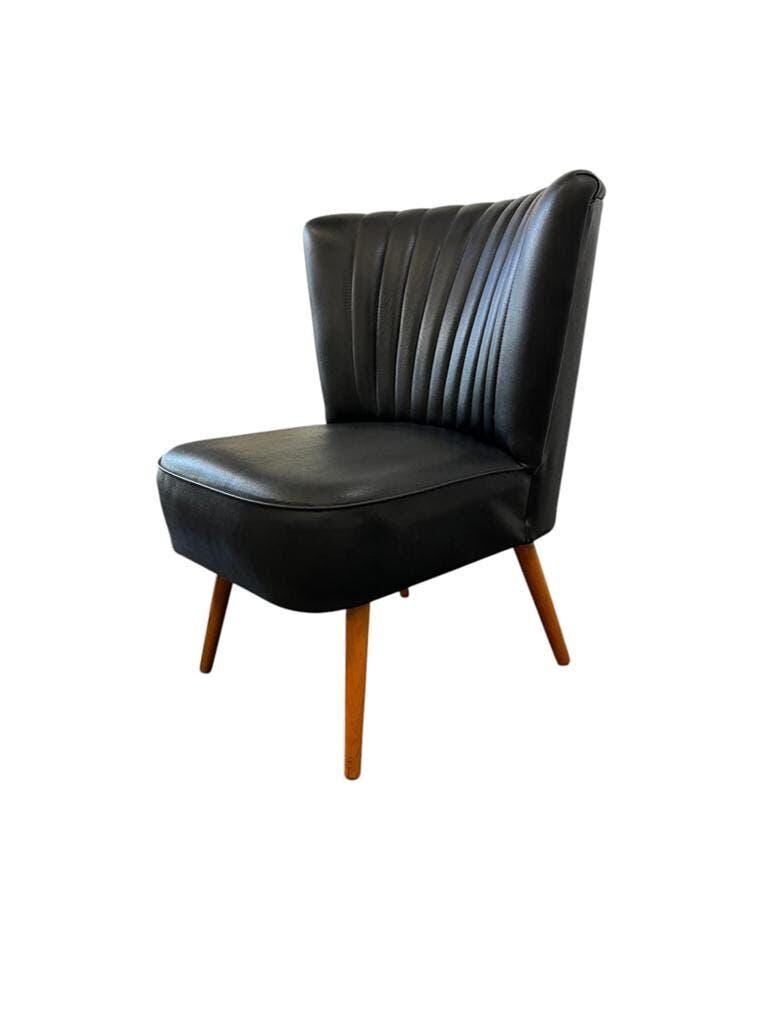 Fauteuil cocktail vintage noir / fauteuil / fauteuil une place