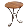 Table bistrot en bois et fer forgé
